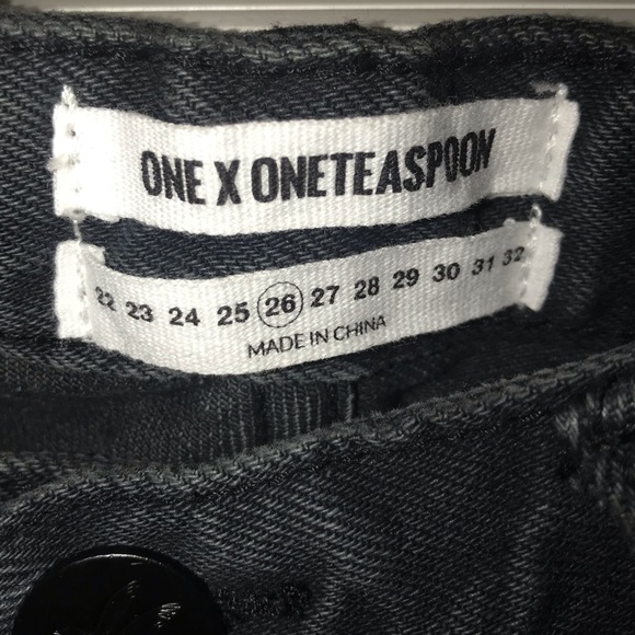 One Teaspoon Fox Black Freebird Jeans - Picture 5 of 6